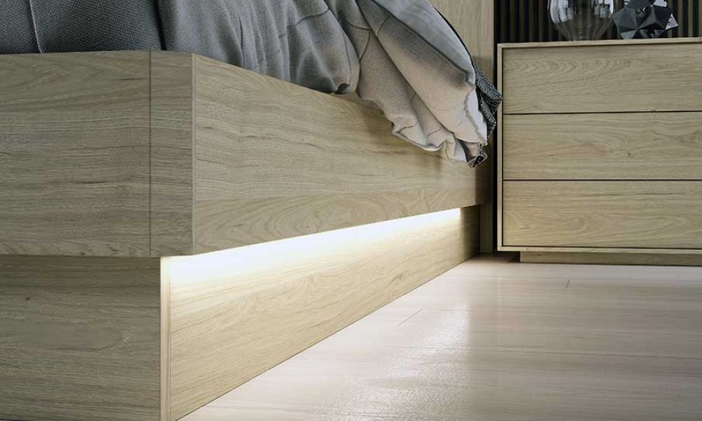 Ejemplo de dormitorio detalle de luces